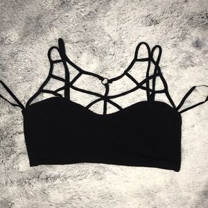 SaboSkirt 🖤 Size medium black crop top